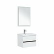 Комплект мебели Aquanet Беркли 60 белый/дуб рошелье с зеркалом белым, 00258905