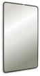 Зеркало для ванной AZARIO INCANTO-BLACK-3 часы, подогрев, сенсорный выключатель, парящая подсветка 600*1000, LED-00002537