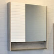 Шкаф-зеркало COMFORTY Клеон-75 белый/дуб дымчатый, 00-00004755CF