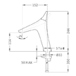 Смеситель для раковины TEKA SENSE большой, графит (91386020N2)