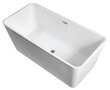 Ванна акриловая AZARIO LINCOLN LIN16080 свободностоящая, в комплекте с сифоном и металлической рамой,  1600X800X580 мм