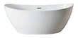 Ванна акриловая Azario GLASGOW свободностоящая, в комплекте с сифоном и металлической рамой, белый глянец, 1800х800х665 мм, GLA18080